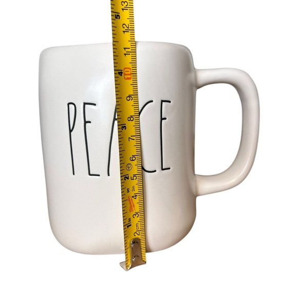 🚨 SALE - Rae Dunn “PEACE” cream coffee mug, Collectible Rustic Fun - Picture 7 of 7